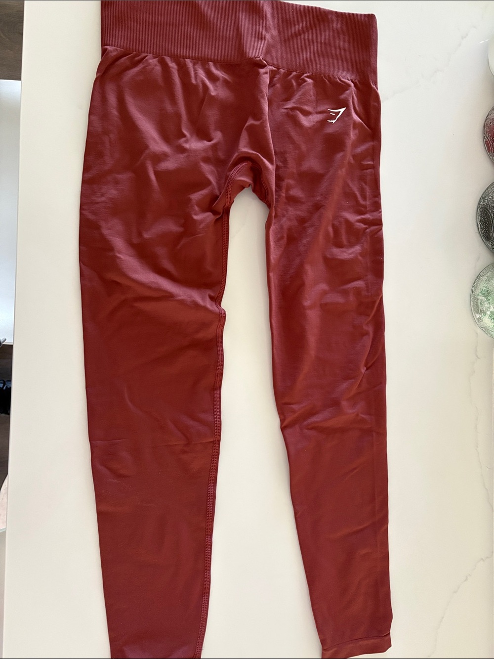 Gymshark High-Waist Leggings in Burgundy